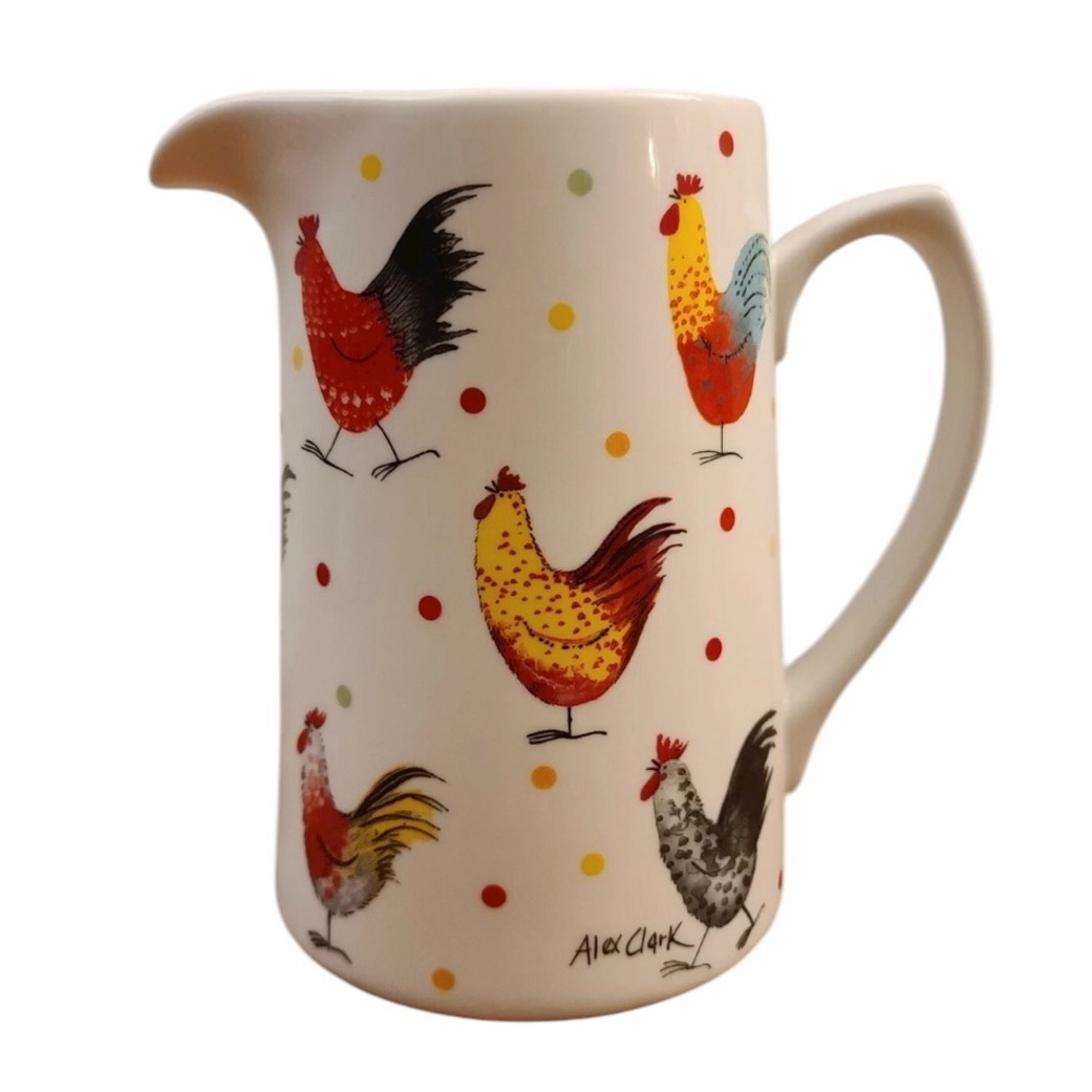 ROOSTER PITCHER by Alex Clark Country Kitchen Pitcher Chickens